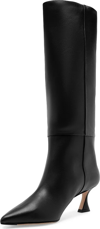 Women's Brena 60MM Leather Boots - Black - Size 5.5 - Image 3
