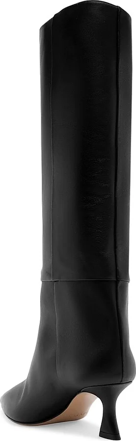Women's Brena 60MM Leather Boots - Black - Size 5.5 - Image 4