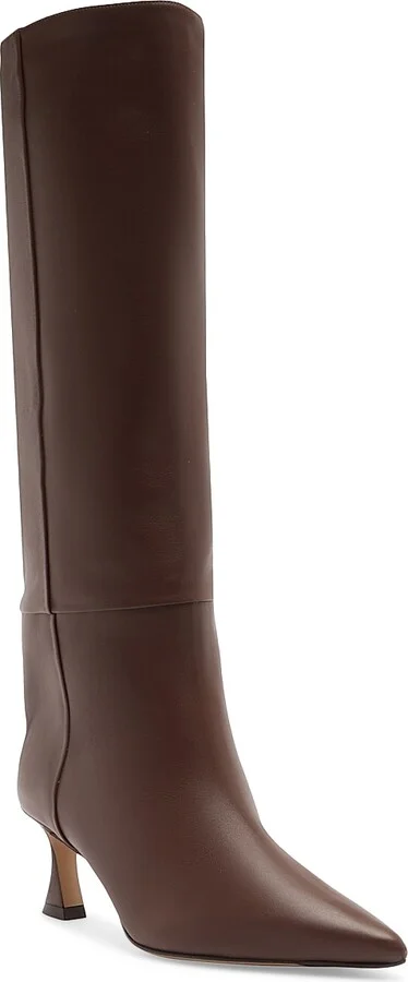 Women's Brena 60MM Leather Boots - Rich Brown - Size 7 - Image 2