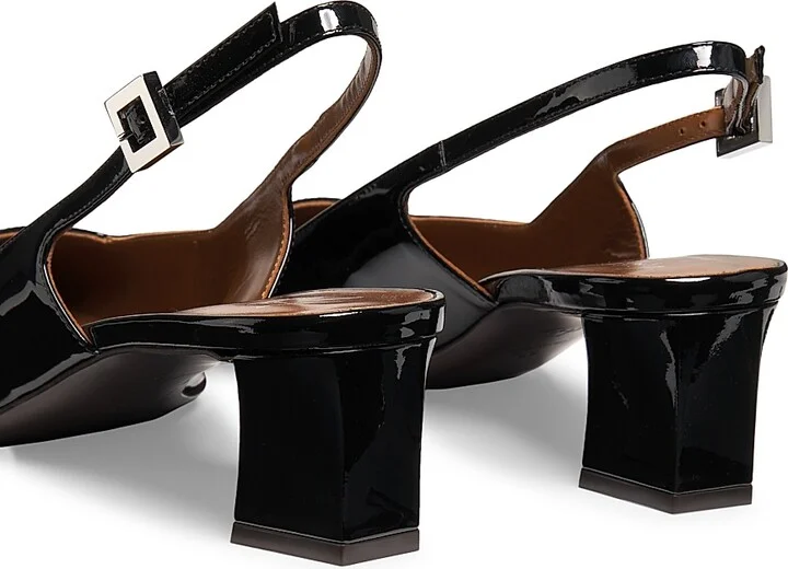 Women's Brenda 45MM Patent Leather Slingback Pumps - Nero - Size 6.5 - Image 3