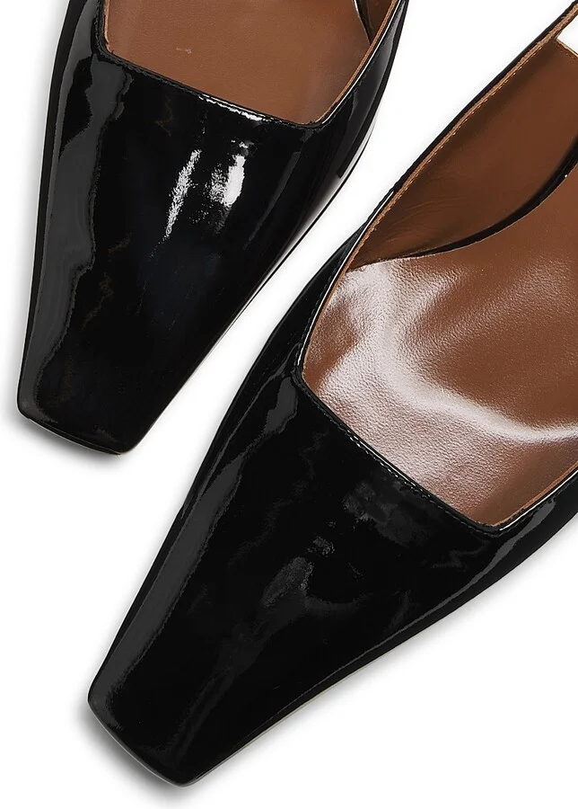 Women's Brenda 45MM Patent Leather Slingback Pumps - Nero - Size 6.5 - Image 6