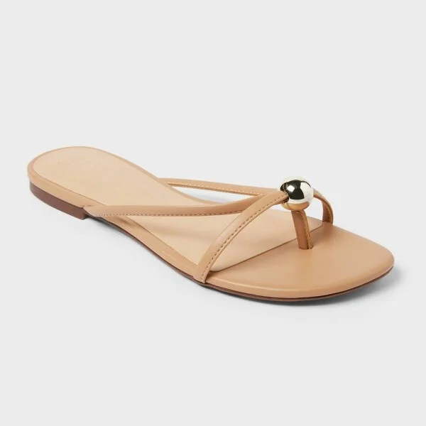 Women's Bri Ankle Strap Sandals - A New Day™ : Faux Leather, Open Toe, Cushioned Insole