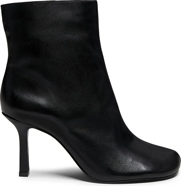 Women's Brielle 100MM Leather Booties - Black - Size 6.5