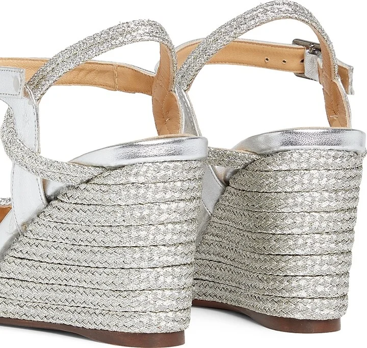 Women's Brielle 90MM Espadrille Wedge Sandals - Platino - Size 6 - Image 3