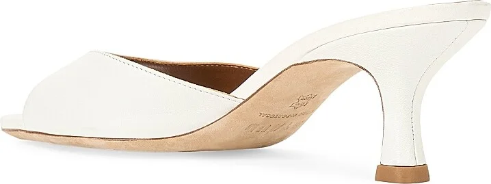 Women's Brigitte 55MM Leather Mules - Paper - Size 5 - Image 3