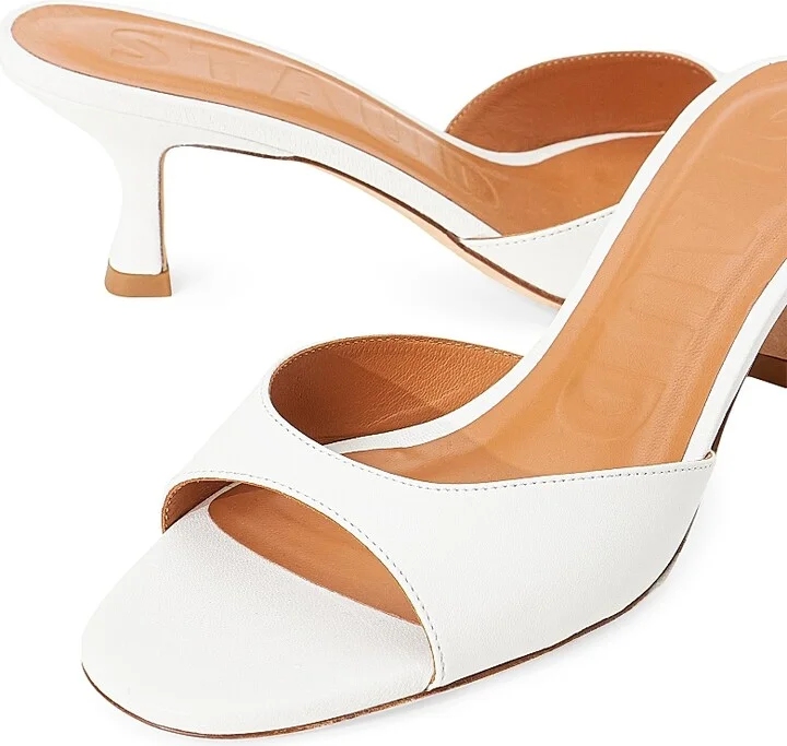 Women's Brigitte 55MM Leather Mules - Paper - Size 5 - Image 4