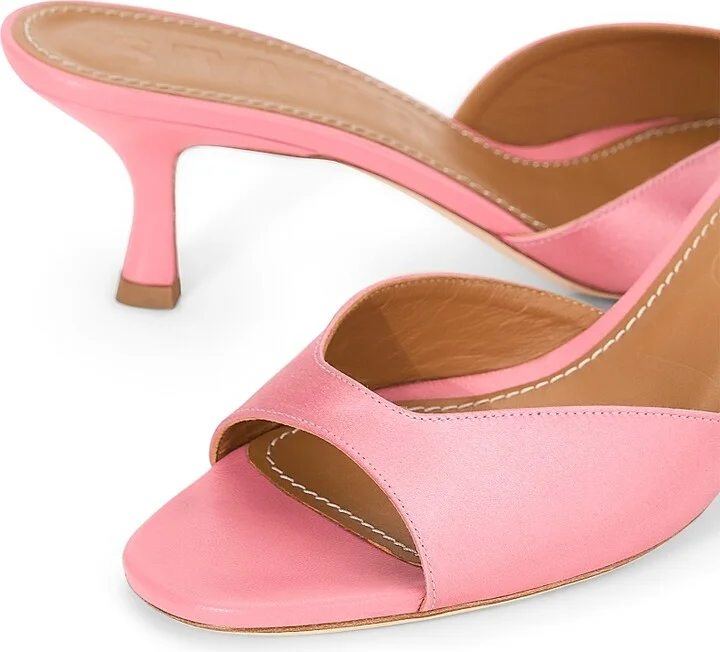 Women's Brigitte 55MM Silk-Blend Mule Sandals - Blossom - Size 5 - Image 5