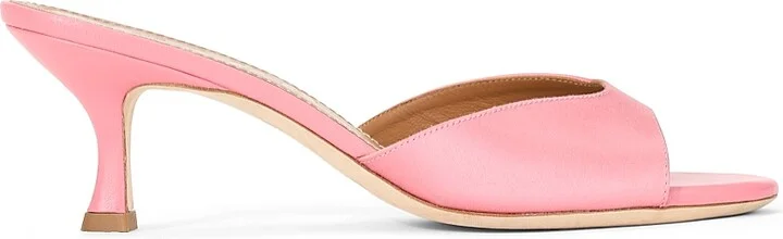 Women's Brigitte 55MM Silk-Blend Mule Sandals - Blossom - Size 5