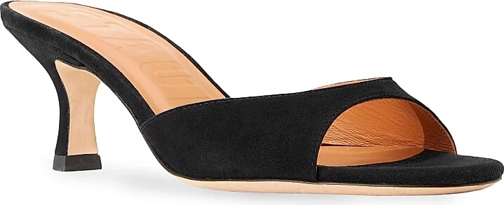 Women's Brigitte 55MM Suede Mules - Black - Size 5 - Image 2