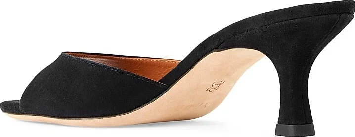 Women's Brigitte 55MM Suede Mules - Black - Size 5 - Image 3