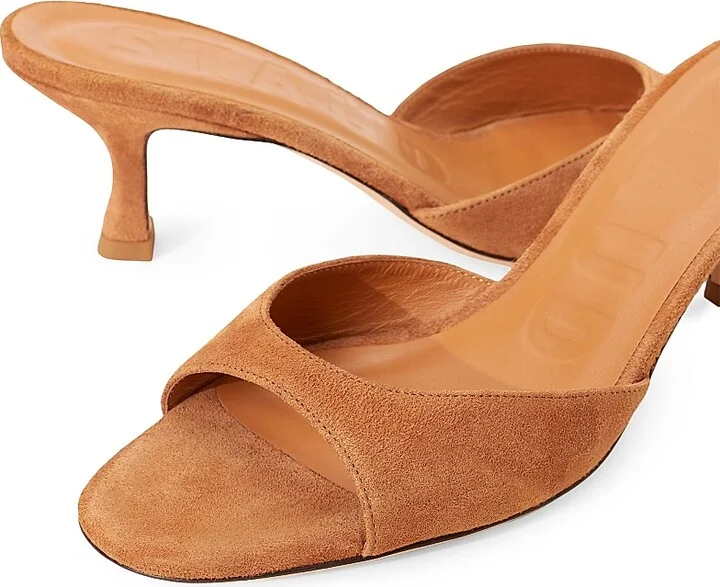 Women's Brigitte 55MM Suede Mules - Black - Size 5 - Image 7