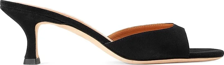 Women's Brigitte 55MM Suede Mules - Black - Size 5