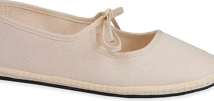 Women's Brigitte Cotton Slippers - Ecru - Size 5 - Image 3