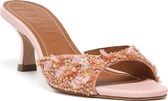 Women's Brigitte Embellished 55MM Mules - Pink - Size 5 - Image 2