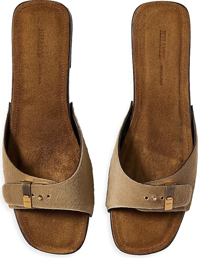 Women's Britt Calf Hair Clogs - Barley - Size 6 - Image 3