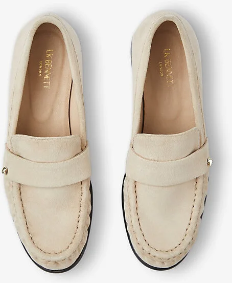 Womens Bro-Biscuit Adira Stud-Embellished Suede Loafers Eur 37 / 4 Uk Women - Image 2