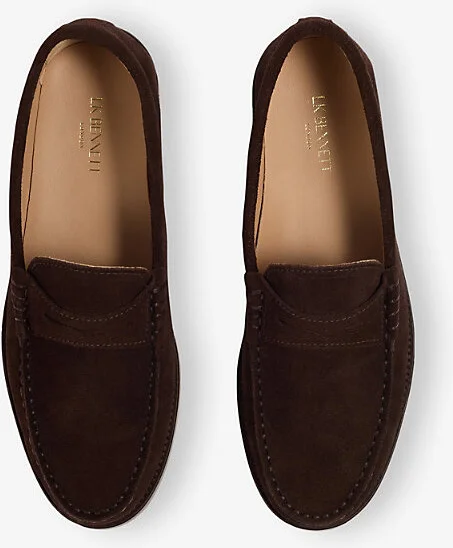 Womens Bro-Chocolate Solo Suede Penny Slot Loafers Eur 35 / 2 Uk Women - Image 2