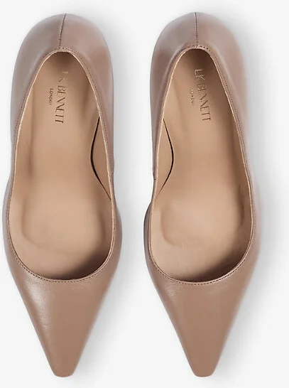 Womens Bro-Mocha Floret Leather Heeled Courts Eur 41 / 8 Uk Women - Image 2
