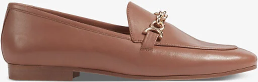 Womens Bro-Tan Adalynn Snaffle-Trim Leather Loafers Eur 38/5 Uk Women