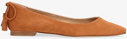 Womens Bro-Tan Essie Tassel Suede Ballet Flats Eur 42/ 9 Uk Women
