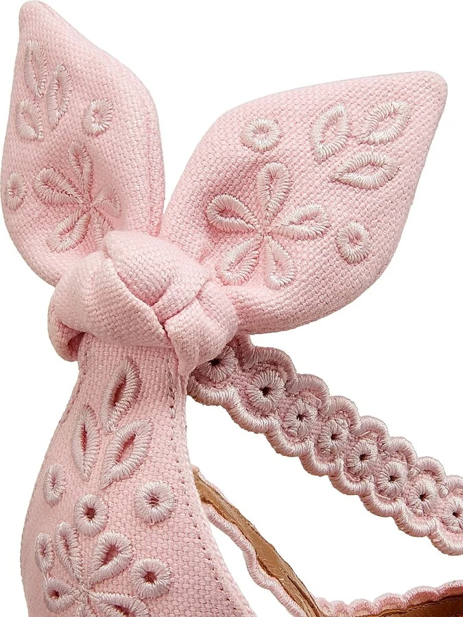 Women's Broderie Bow Tie 50MM Pumps - Petal - Size 5 - Image 5