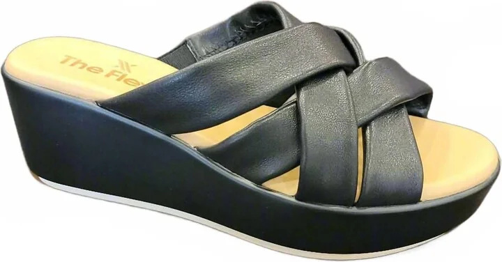 Women's Brody Sandal In Black Softy Leather
