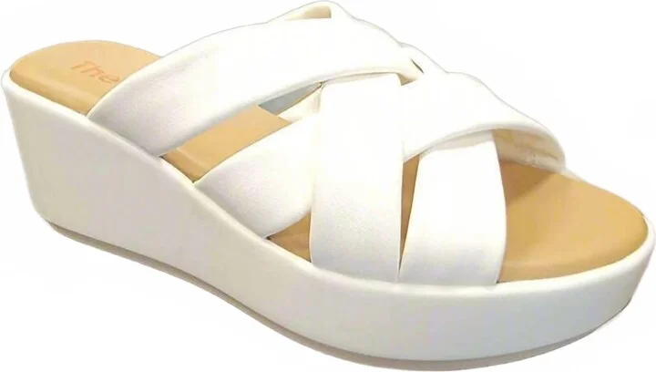 Women's Brody Sandal In White Softy Leather