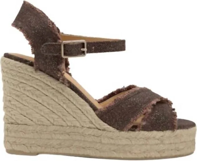 Women's Bromelia Espadrille In Marron/oro