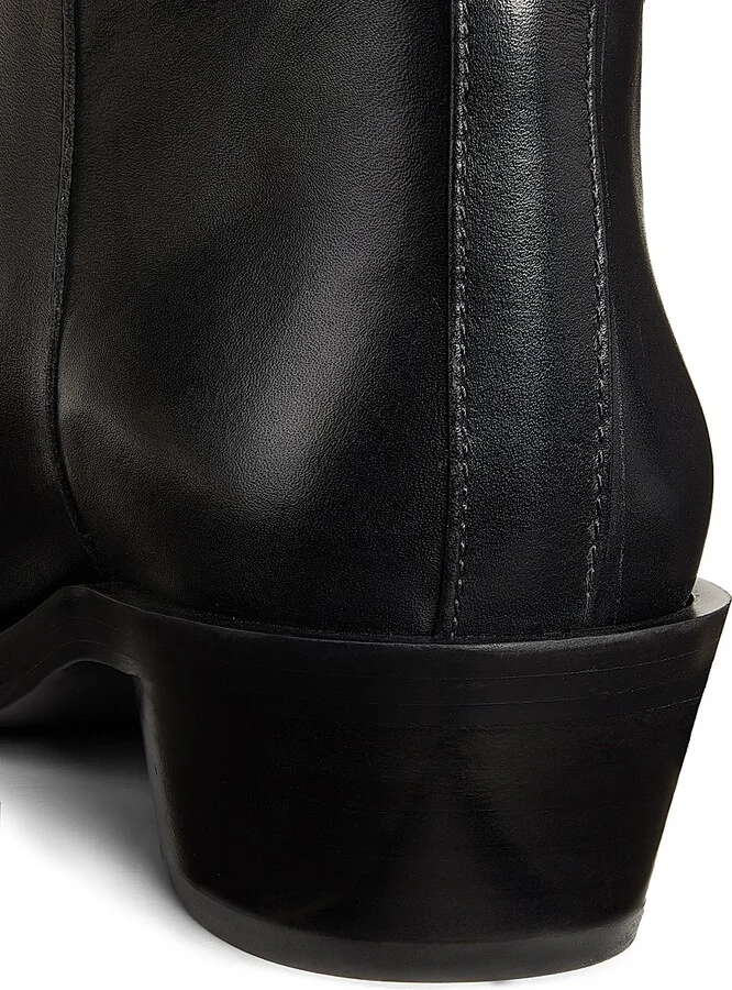 Women's Bronco Leather Knee-High Boots - Black - Size 6 - Image 5