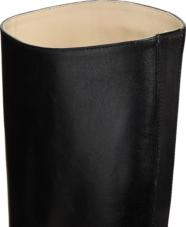 Women's Bronco Leather Knee-High Boots - Black - Size 6 - Image 6