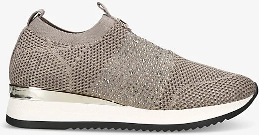 Womens Bronze Janeiro 2 Crystal-Embellished Textile Low-Top Trainers Eur 36 / 3 Uk Women