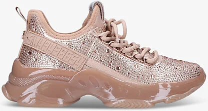 Womens Bronze Maxima-R Crystal-Embellished Woven Low-Top Trainers Eur 35 / 2.5 Uk Adult