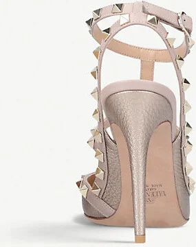 Womens Bronze Rockstud 100 T-Bar Leather Courts Eur 38/5 Uk Women - Image 2