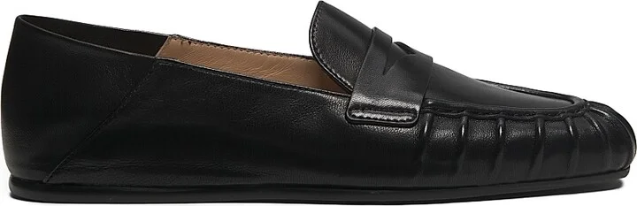 Women's Brooks Leather Loafers - Black - Size 10