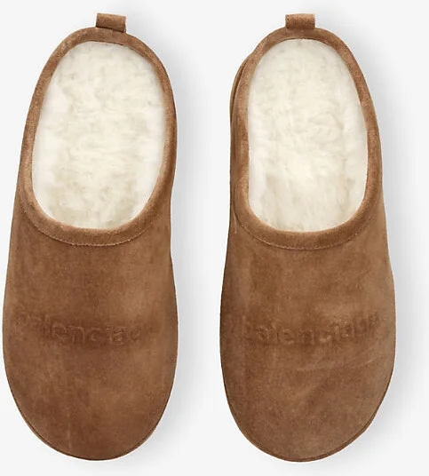 Womens Brown Alaska Suede Slippers Eur 39 / 6 Uk Women - Image 2