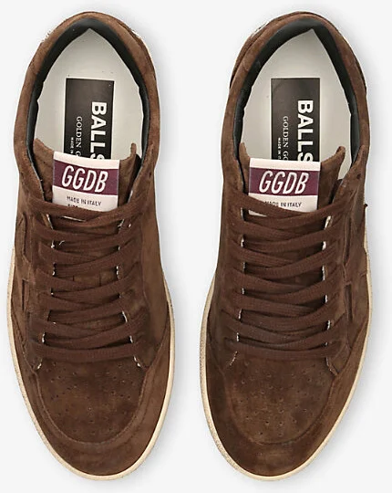 Womens Brown Ball Star Branded Suede Low-Top Trainers Eur 37 / 4 Uk Women - Image 2