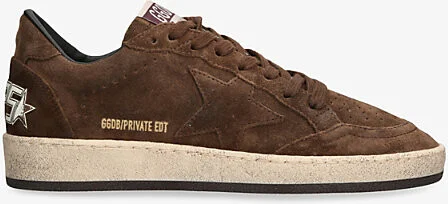 Womens Brown Ball Star Branded Suede Low-Top Trainers Eur 37 / 4 Uk Women