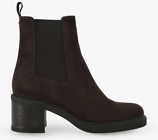 Womens Brown Chiara Block-Heel Suede Ankle Boots Eur 36 / 3 Uk Women