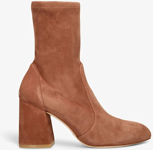 Womens Brown Flareblock 85 Suede Sock Boots Eur 39.5 / 6.5 Uk Women