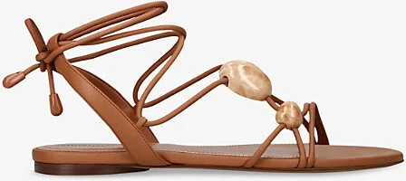 Womens Brown Gleam Leather Sandals Eur 38/5 Uk Women