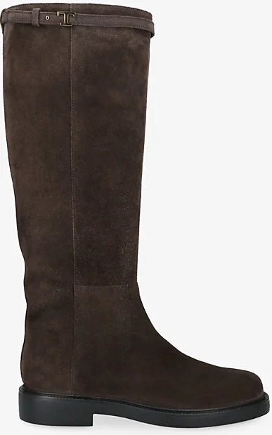 Womens Brown Gomma Suede Knee-High Boots Eur 37.5 / 4.5 Uk Women