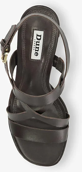 Womens Brown Leather Juneo Leather Block-Heel Sandals Eur 40 / 7 Uk Women - Image 2