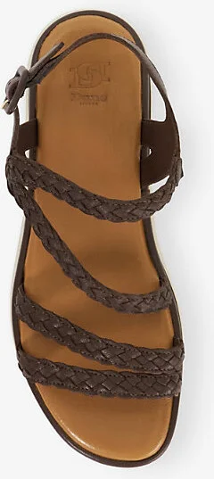 Womens Brown Leather Lexture Leather Sandals Eur 38/5 Uk Women - Image 2