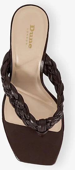 Womens Brown Leather More Leather Heeled Sandals Eur 37 / 4 Uk Women - Image 2