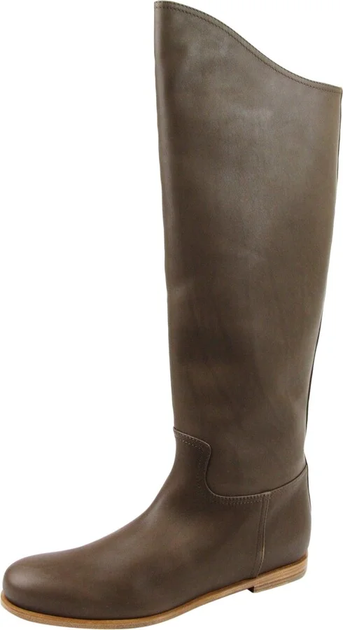 Women's Brown Leather Tall Boots (40 EU / 10 US) - Image 4