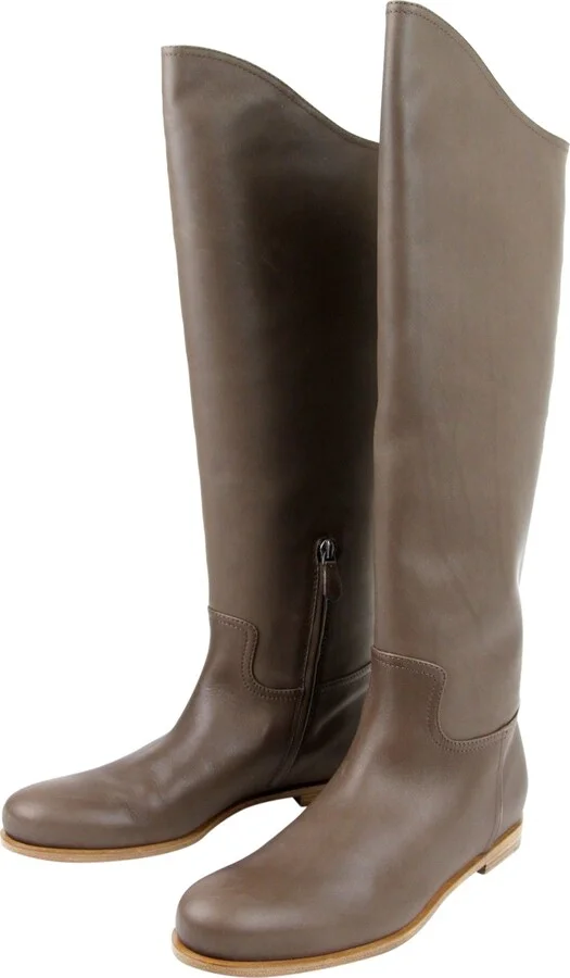 Women's Brown Leather Tall Boots (40 EU / 10 US)