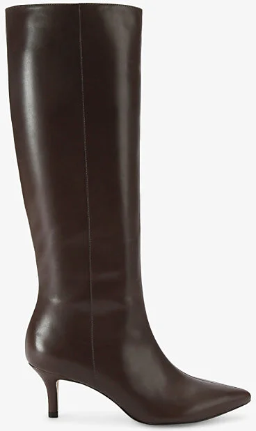 Womens Brown Liscio Knee-High Leather Boots Eur 40 / 7 Uk Women