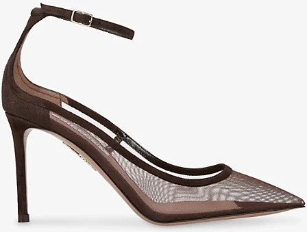 Womens Brown Love Affair 80 Mesh and Suede Courts Eur 39 / 6 Uk Women