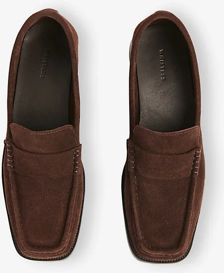 Womens Brown Mora Square-Toe Suede Loafers Eur 36 / 3 Uk Women - Image 2
