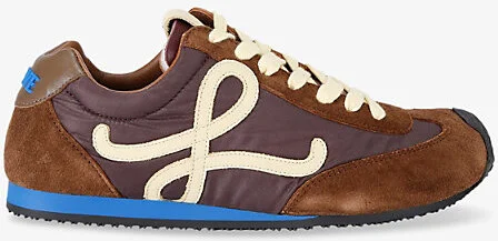 Womens Brown/Oth Ballet Runner 2.0 Nylon and Leather Low-Top Trainers Eur 41 / 8 Uk Women